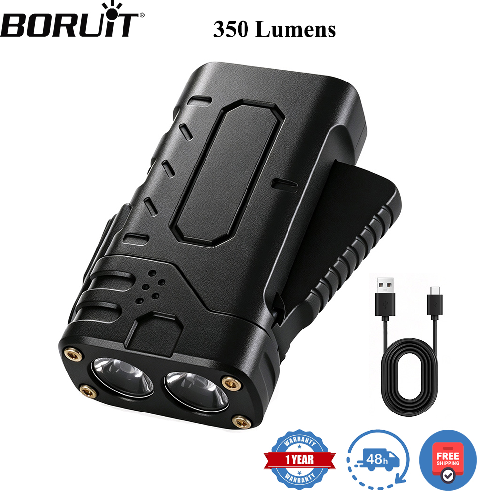 Tactical Flashlight Rechargeable - BORUIiT Ручной фонарь EDC с LED-подсветкой,