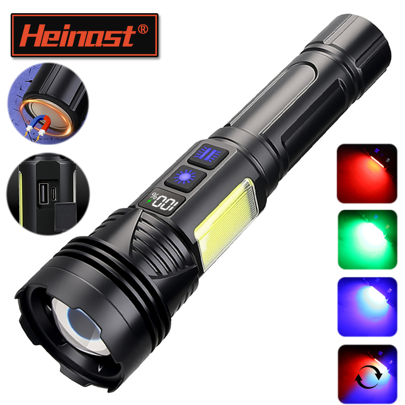 Tactical Flashlight Rechargeable - Мощный светодиодный ручной фонарь с USB-зарядкой,