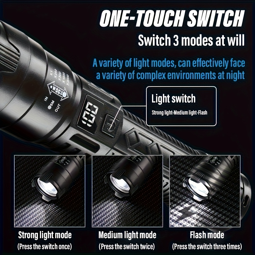 Светодиодные фонарики высокой  – обзор и цена Tactical Flashlight Rechargeable